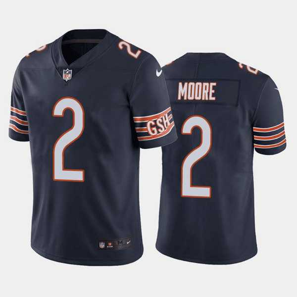 Men & Women & Youth Chicago Bears #2 D.J. Moore Navy Vapor Untouchable Stitched Football Jersey
